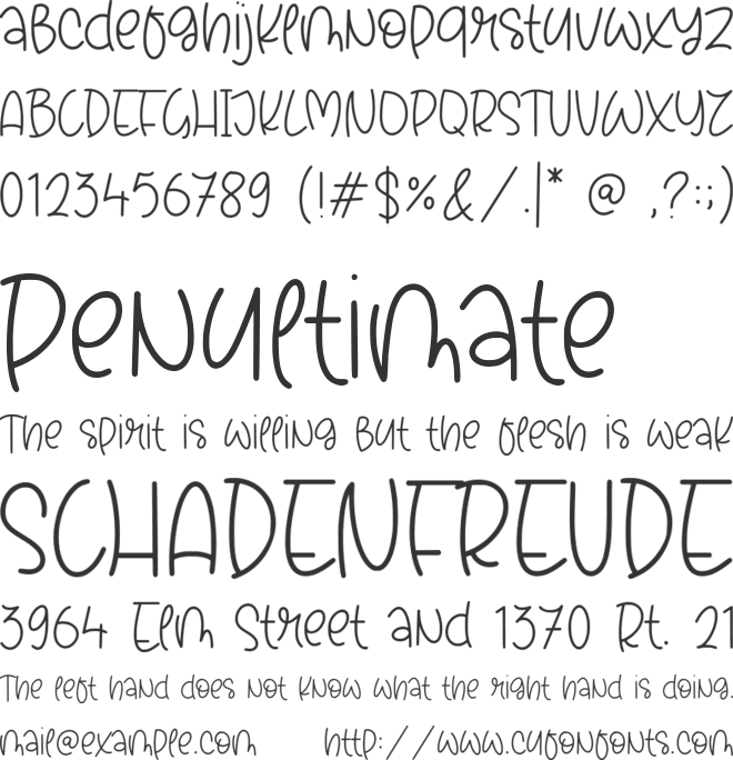 Dreamline font preview