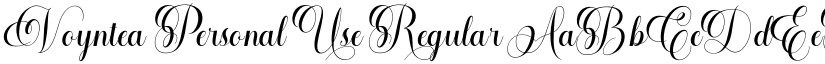 Voyntea Personal Use Regular font
