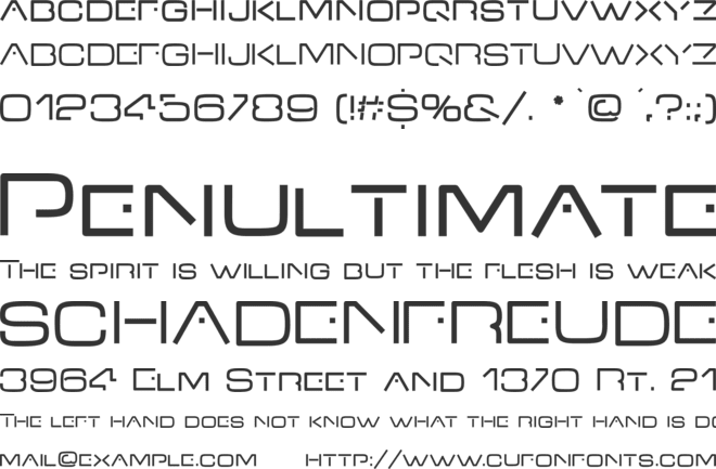 V-Dub font preview