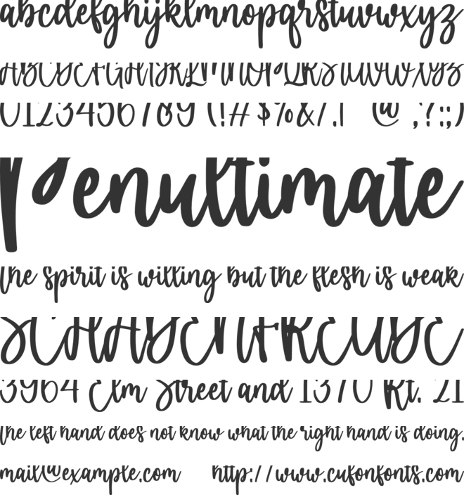 hello bella font preview