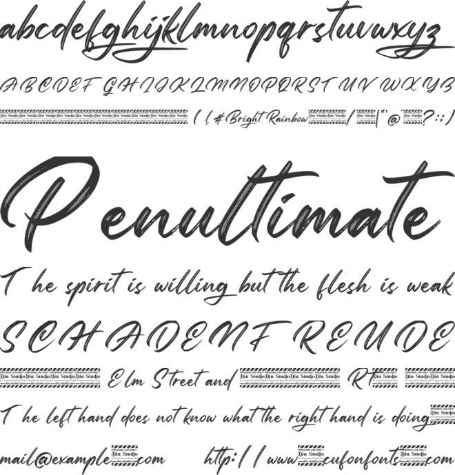 Bright Rainbow Personal Use font preview