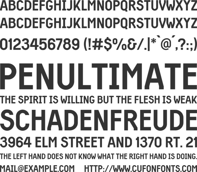 Harbinger font preview