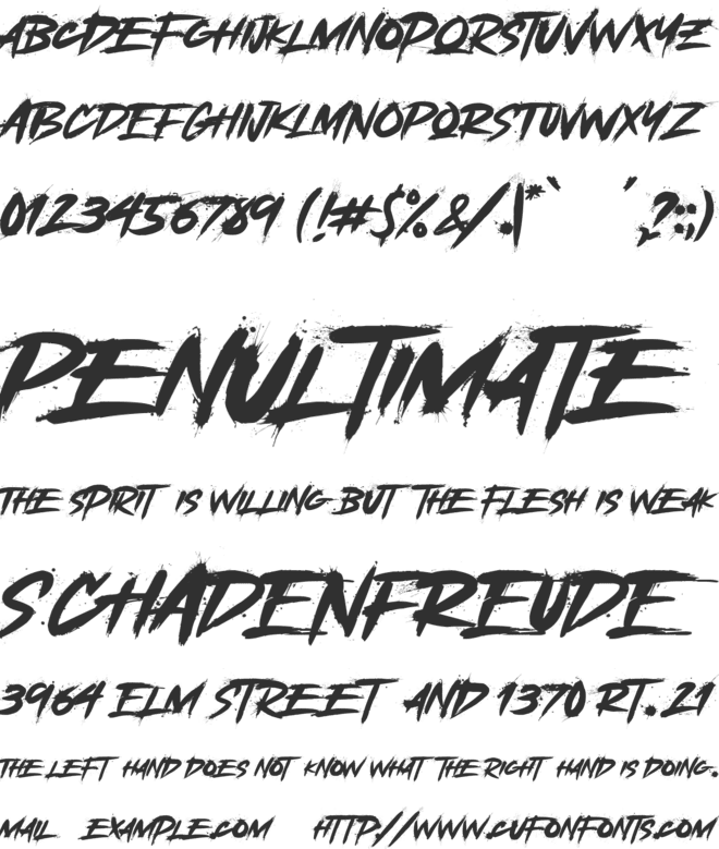 Apocalypse Grunge font preview