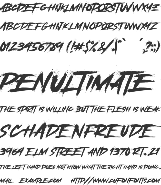 Apocalypse Grunge font preview