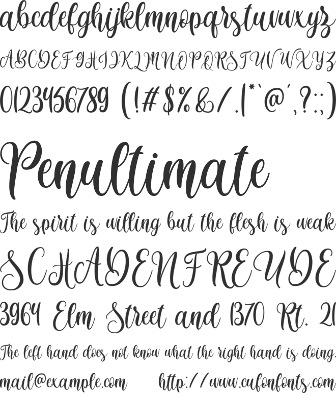 Monthella font preview