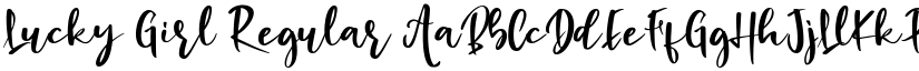 Lucky Girl Regular font