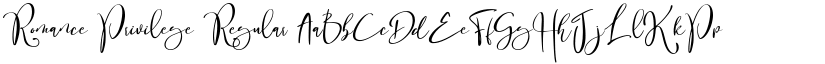 Romance Privilege Regular font