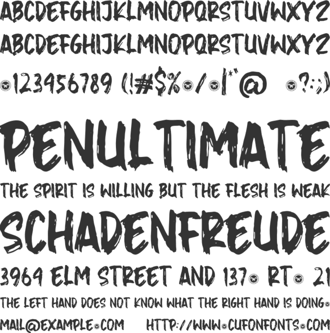 Balibrush font preview