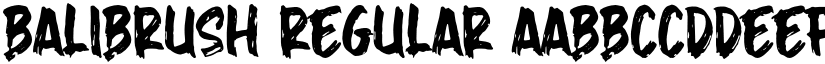 Balibrush Regular font