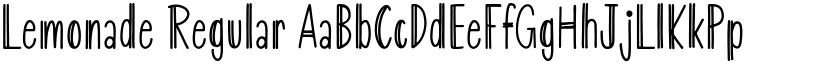 Lemonade Regular font
