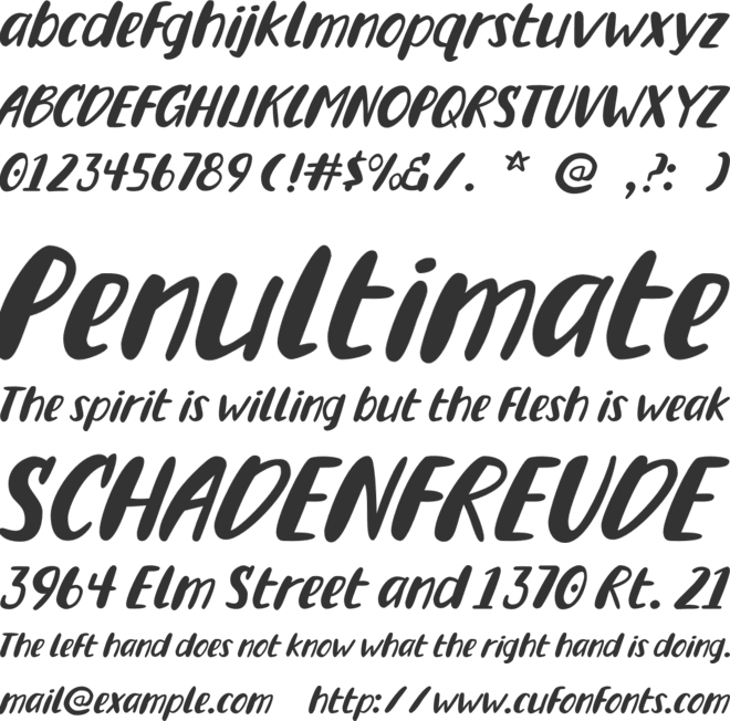 Blintzie font preview