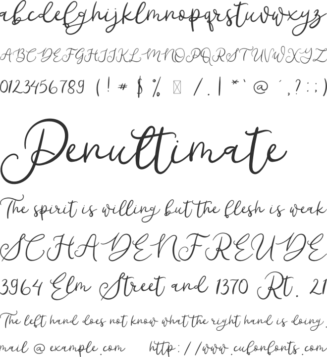 Sweet Janette font preview