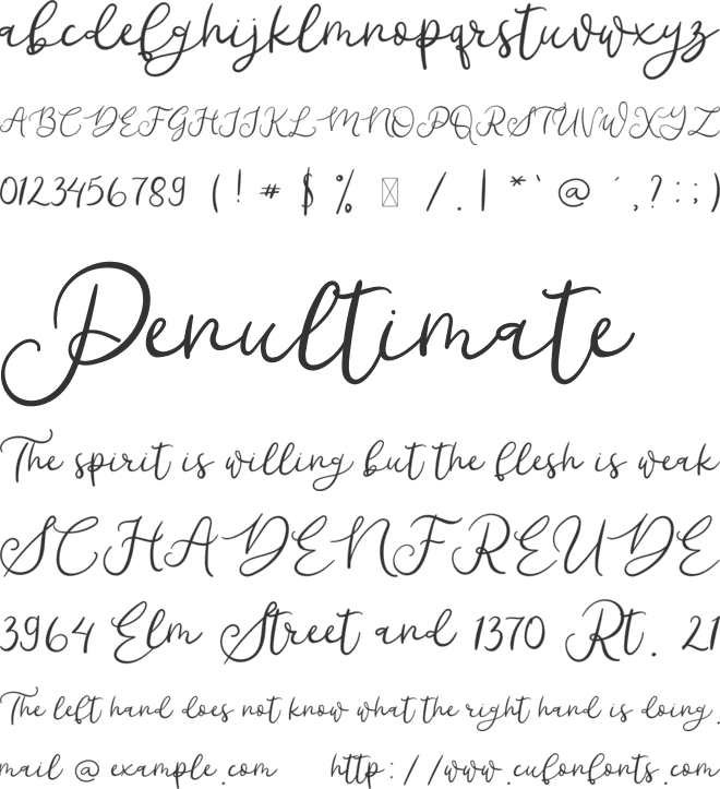 Sweet Janette font preview