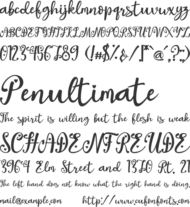 Little Bubbly font preview