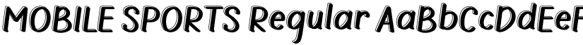 MOBILE SPORTS Regular font