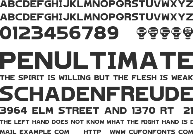 Hagane font preview