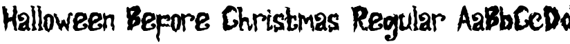 Halloween Before Christmas Regular font