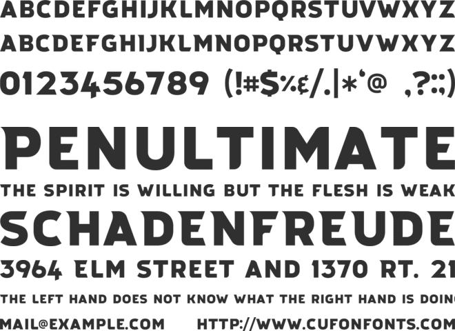 Ustulo Display font preview