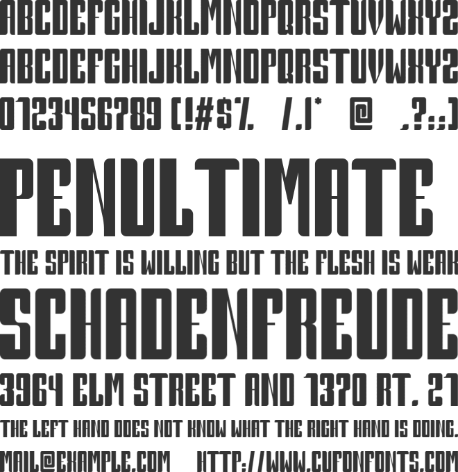 Prohibition Sans font preview