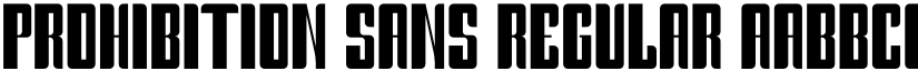 Prohibition Sans Regular font