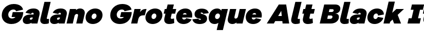 Galano Grotesque Alt Black Italic font