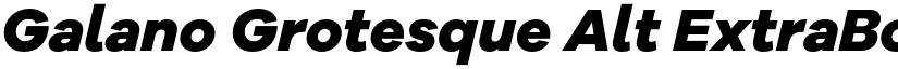 Galano Grotesque Alt ExtraBold Italic font