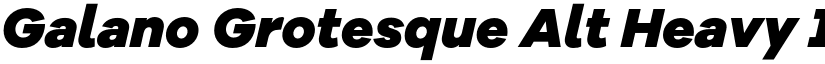 Galano Grotesque Alt Heavy Italic font