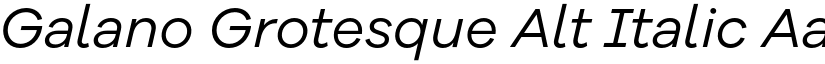 Galano Grotesque Alt Italic font