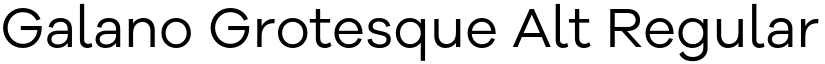 Galano Grotesque Alt Regular font