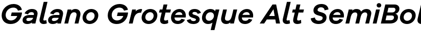 Galano Grotesque Alt SemiBold Italic font