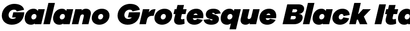 Galano Grotesque Black Italic font
