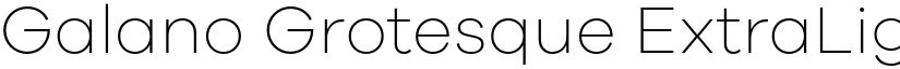 Galano Grotesque ExtraLight font