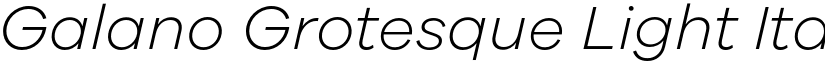 Galano Grotesque Light Italic font
