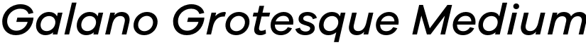 Galano Grotesque Medium Italic font