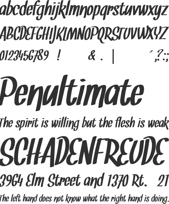 Snickles font preview