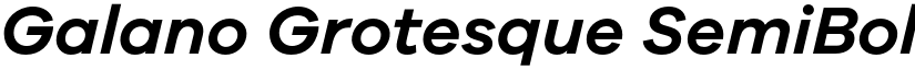 Galano Grotesque SemiBold Italic font