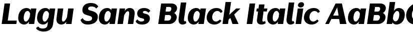 Lagu Sans Black Italic font