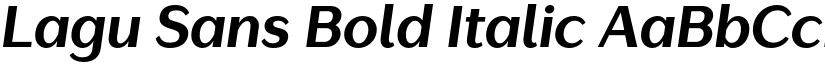 Lagu Sans Bold Italic font