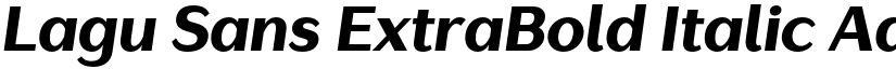 Lagu Sans ExtraBold Italic font