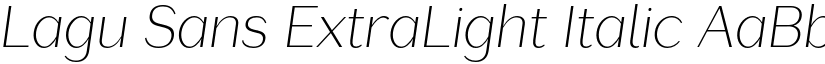 Lagu Sans ExtraLight Italic font