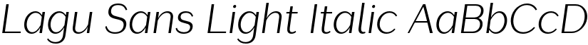 Lagu Sans Light Italic font