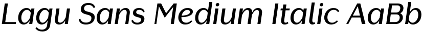 Lagu Sans Medium Italic font