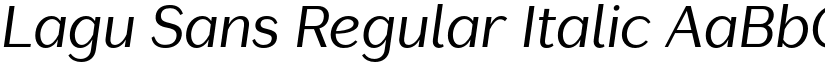 Lagu Sans Regular Italic font