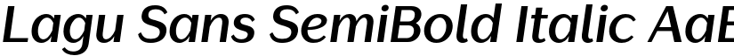 Lagu Sans SemiBold Italic font