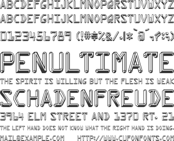 Kredit font preview