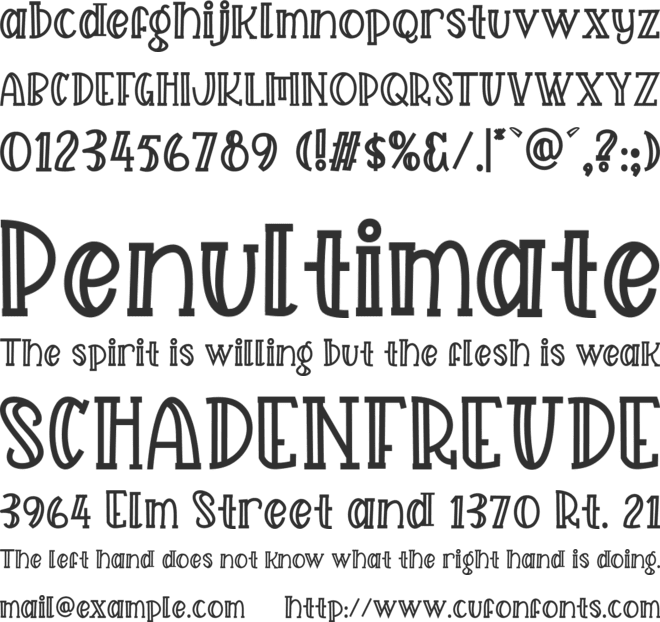 Freezed font preview