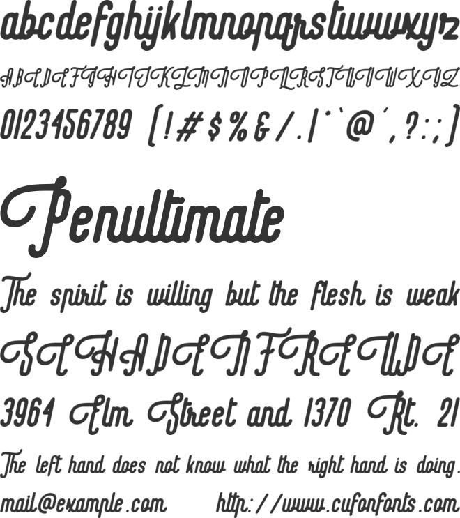 Revolage font preview
