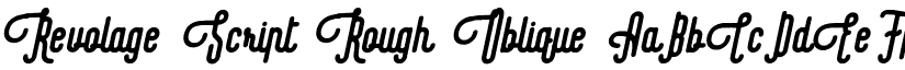 Revolage Script Rough Oblique font