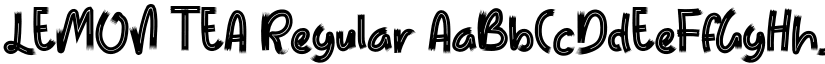 LEMON TEA Regular font