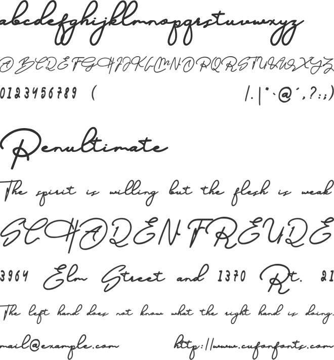 Gomes font preview
